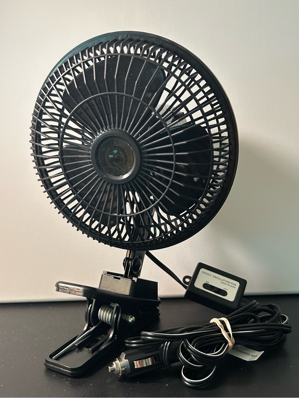 Portable Clip-On Mini Fan in Black